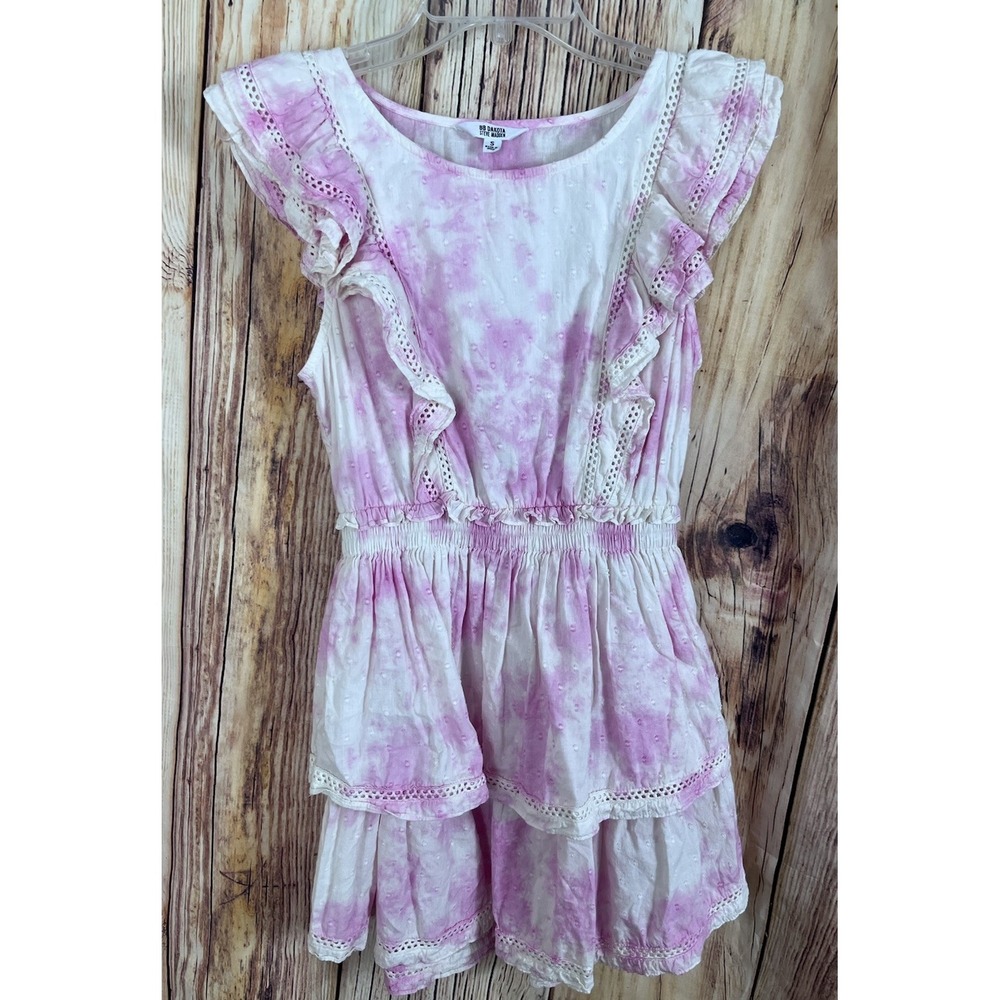 BB Dakota Steve Madden Dress Tie Dye White Pink Size Small